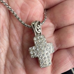 Reversible wide cross necklace